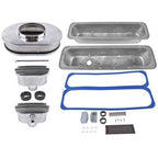 Aluminum Full Finned 12" Air Cleaner Dress Up Kit for Chevrolet Small Block 350