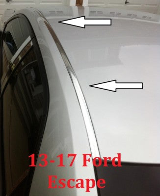 Roof Top Trim Molding Kit for Ford Escape 2013-2017 Chrome