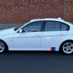 M Style Side Skirt Hash Mark Racing Stripe Rally Decal Kit for BMW 3 Series