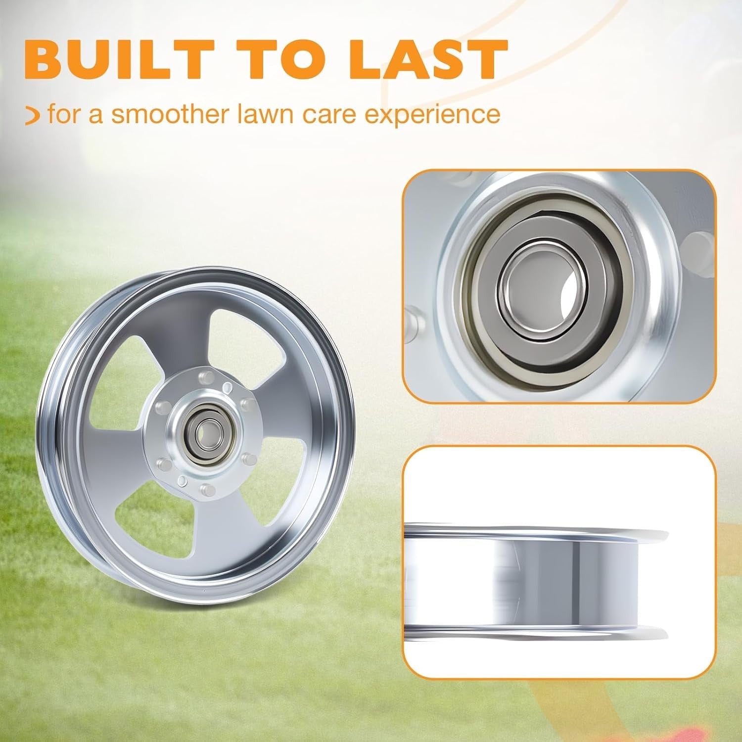 5102831 Flat Idler Pulley for Ferris 48 52 61 72 Deck Lawn Mower 5104717 3 Pack