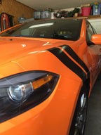 4 Inch Dual Fender Stripe Hash Mark Stripe Decal Graphic Kit for Dodge Dart