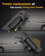 Exterior Rear Right Left Sliding Door Handle for Chevy Nissan NV200 13-21 Pair