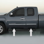 Chrome Side Door Trim Rocker Panel Molding Package for Chevy Silverado 2007 2013