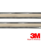 Vintage Style 5/8 Beige Chrome Side Body Trim Molding Formed Pointed Ends