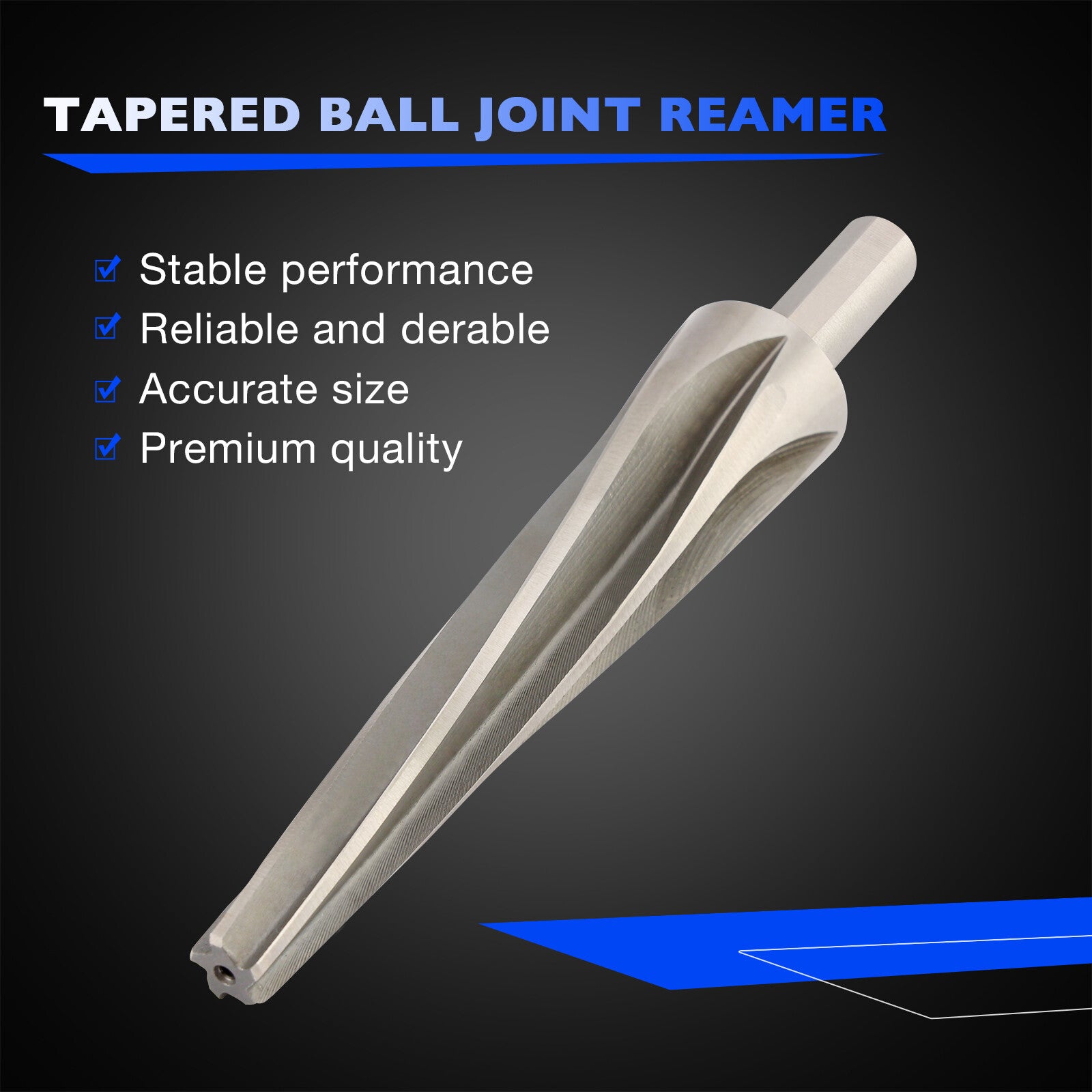 7 Degree Tapered Ball Joint Reamer for 1 1/2 Inches Per Foot