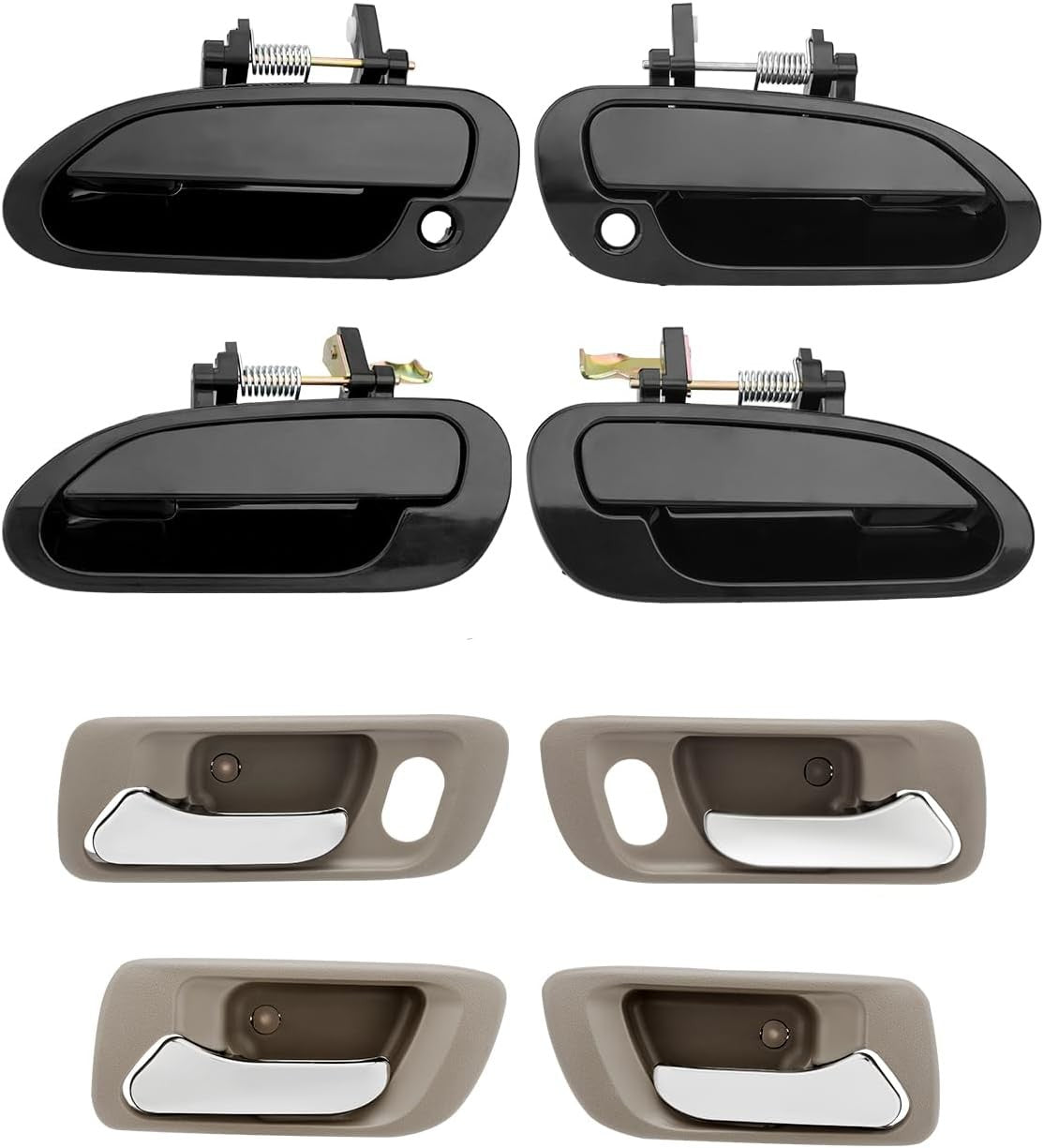 72165S84A01ZC Outside Exterior Interior Door Handle Set for 1998-02 Honda Accord