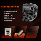 51mm Cylinder Piston Ring Kit For Husqvarna Power Cutter Saw K770 K760 Active II