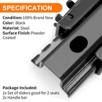 2pcs Universal Dual Lock Seat Sliders Rails Bracket Track Assembly Adjustable