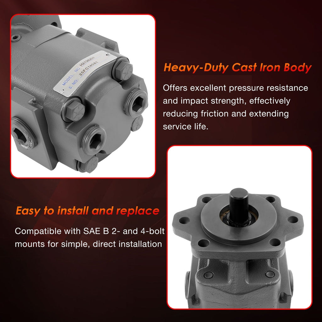 H2136201 Hydraulic Pump 3000 PSI 7/8 Inch 13 Spline Shaft Heavy Duty