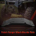 Trailer Winch Mount Plate Bracket Set For Polaris Ranger Midsize 570 2022 2025