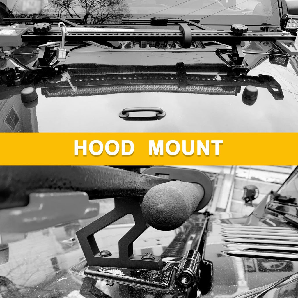 Hi Lift Jack Mounting Bracket Hood Hinge Kit for Jeep Wrangler JK 2007 2018