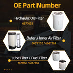Fuel Oil Air Filter Kit For Bobcat Mini Track Loader MT52 MT55 MT85 MT100 5X