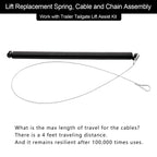 Trailer Ramp Gate Assist Spring Cable Kit For Gorilla Lift 2X