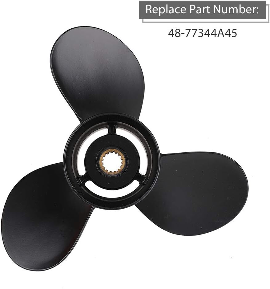 48 77344A45 Boat Propeller 13 1/4x17 for Mercury Outboard Engine 60 75 90 to 125HP
