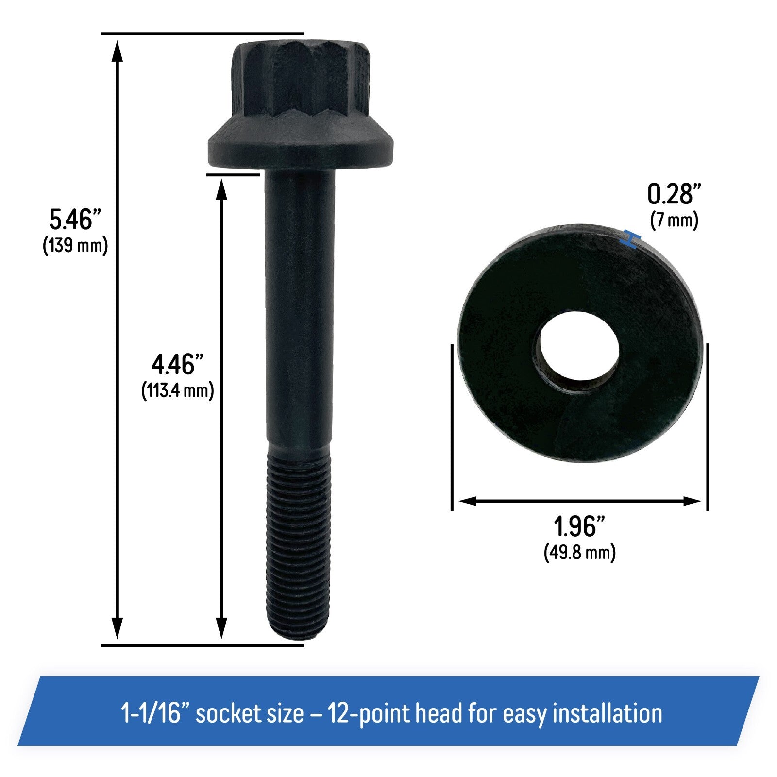 Harmonic Balancer Bolt for Chevrolet Gen III IV LS SBC 4.8L 5.3L 5.7L 6.0L 6.2L