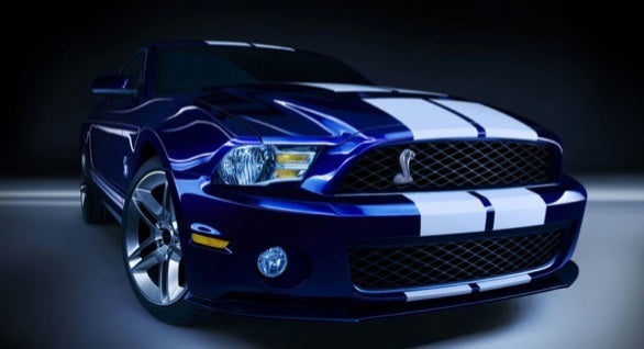 11 Inch Black Carbon Fiber Vinyl Rally Racing Stripes for Ford Mustang Cobra