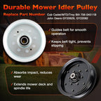 54 Mower Blade Spindle Belt Wheel Idler Kit For Cub Cadet ZT1 ZT2 Troy Bilt MTD
