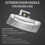 Exterior Door Handle Driver and Passenger Side Silver for Nissan 2003 2009 350Z