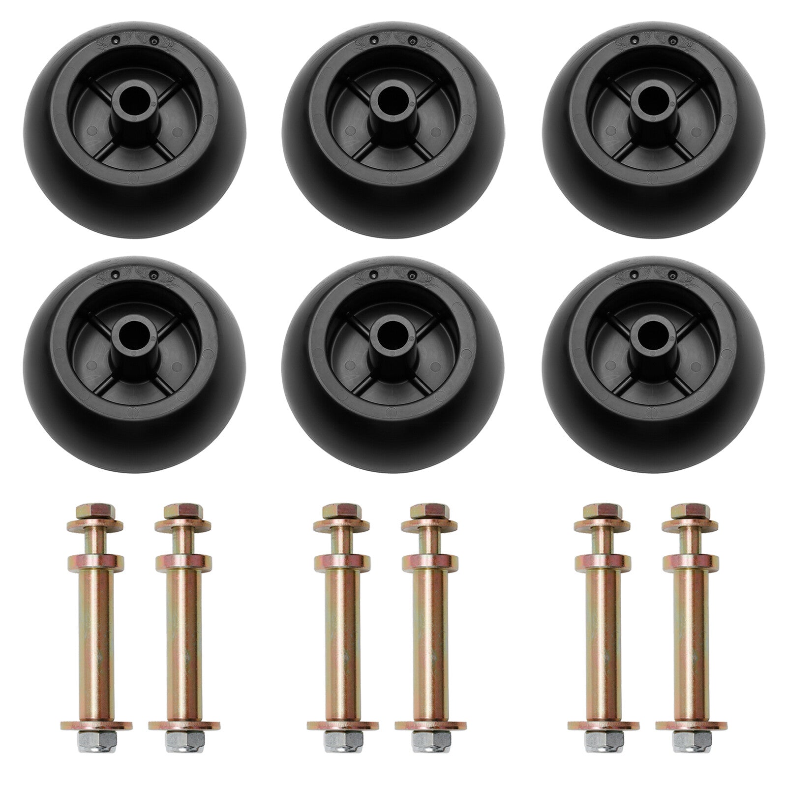 K535142110 Mower Deck Wheels Kit for Kubota Anti Scalp Wheel K537142110 6Pcs