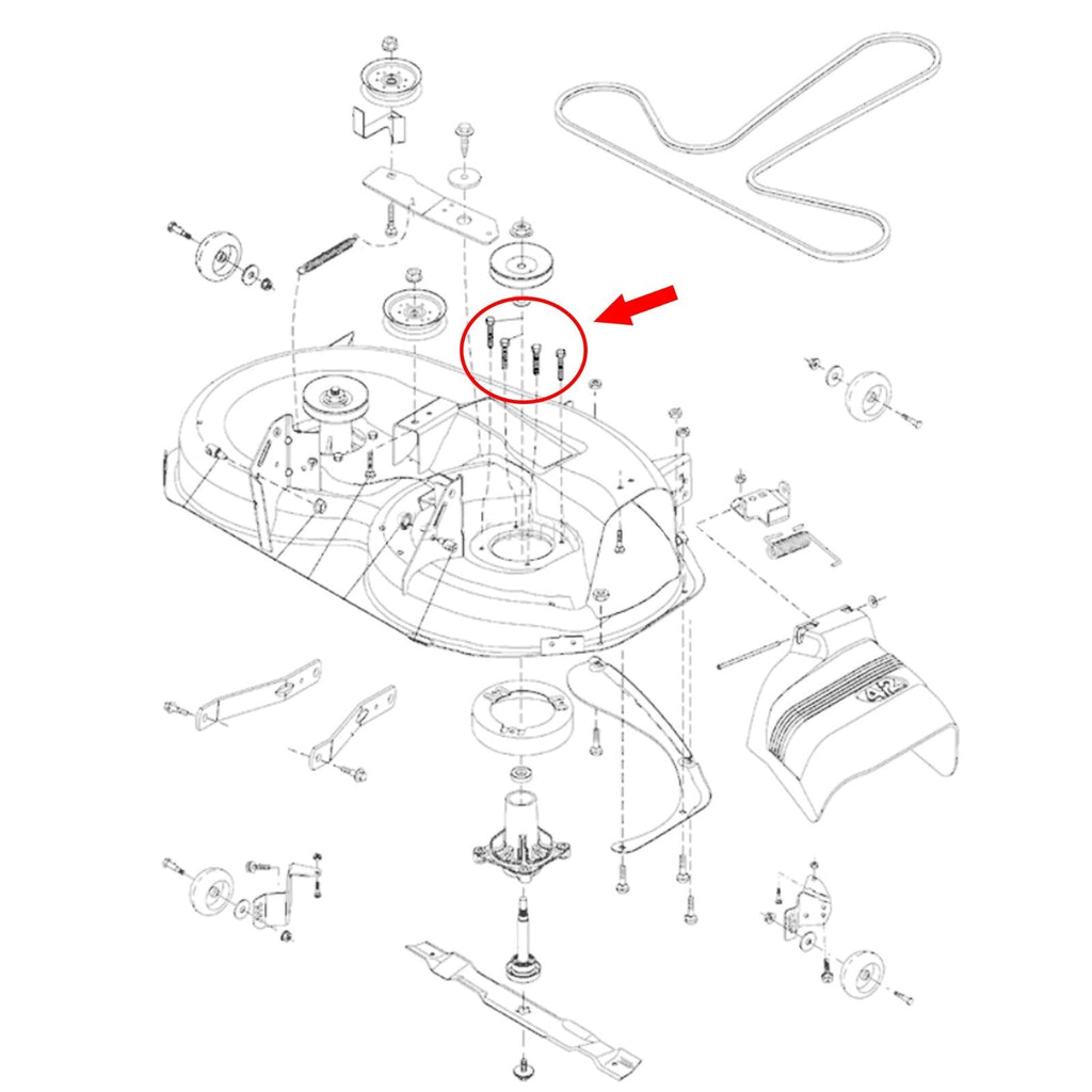 584953901 539107630 Blade Spindle Hex Head Screw Bolt for Husqvarna Poulan