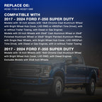 2017to2022 Chrome Wheel Center Hub Cap Cover for Ford F250 F350 Super Duty 4PCS