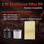 68436631AA Diesel Fuel Air Oil Filters 3.0L for Jeep Wrangler JL Gladiator 20 23