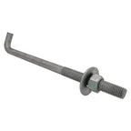 5 8 x 10 Inch Galvanized Threaded Anchor Bolts for Wood Concrete 10 Pack