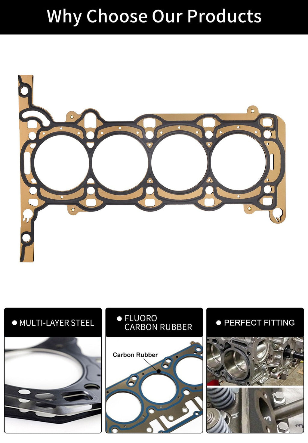 1.4 Turbo Head Gasket Kit w/ Bolts for 11-16 Chevy Cruze Trax Buick Encore