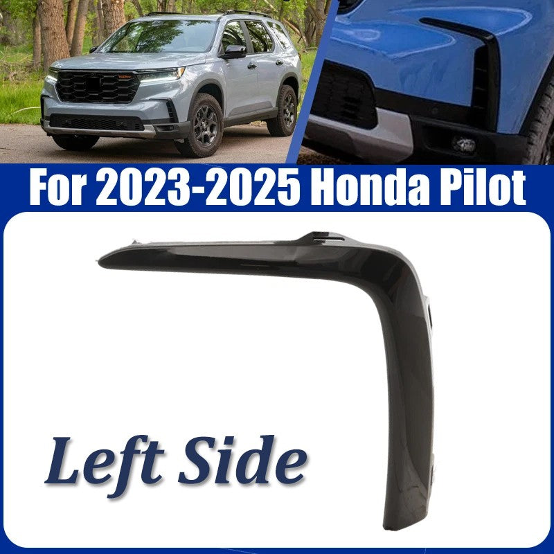 Front Bumper Molding Trim for 2023-2025 for Honda Pilot Gloss Black Driver Side