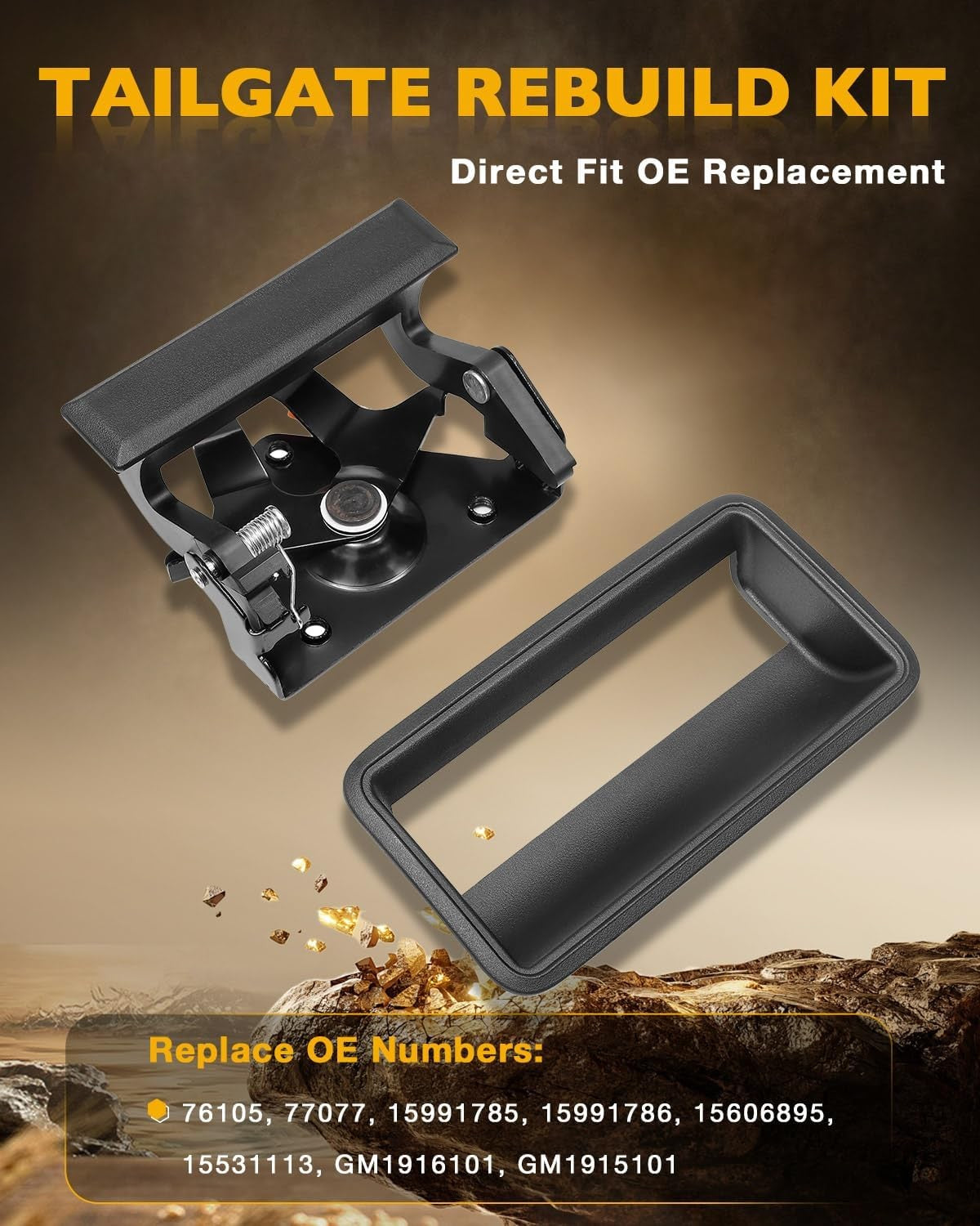 Tailgate Handle Latch Bezel Rebuild Kit for GMC C K 1988 2002 1500 2500 3500