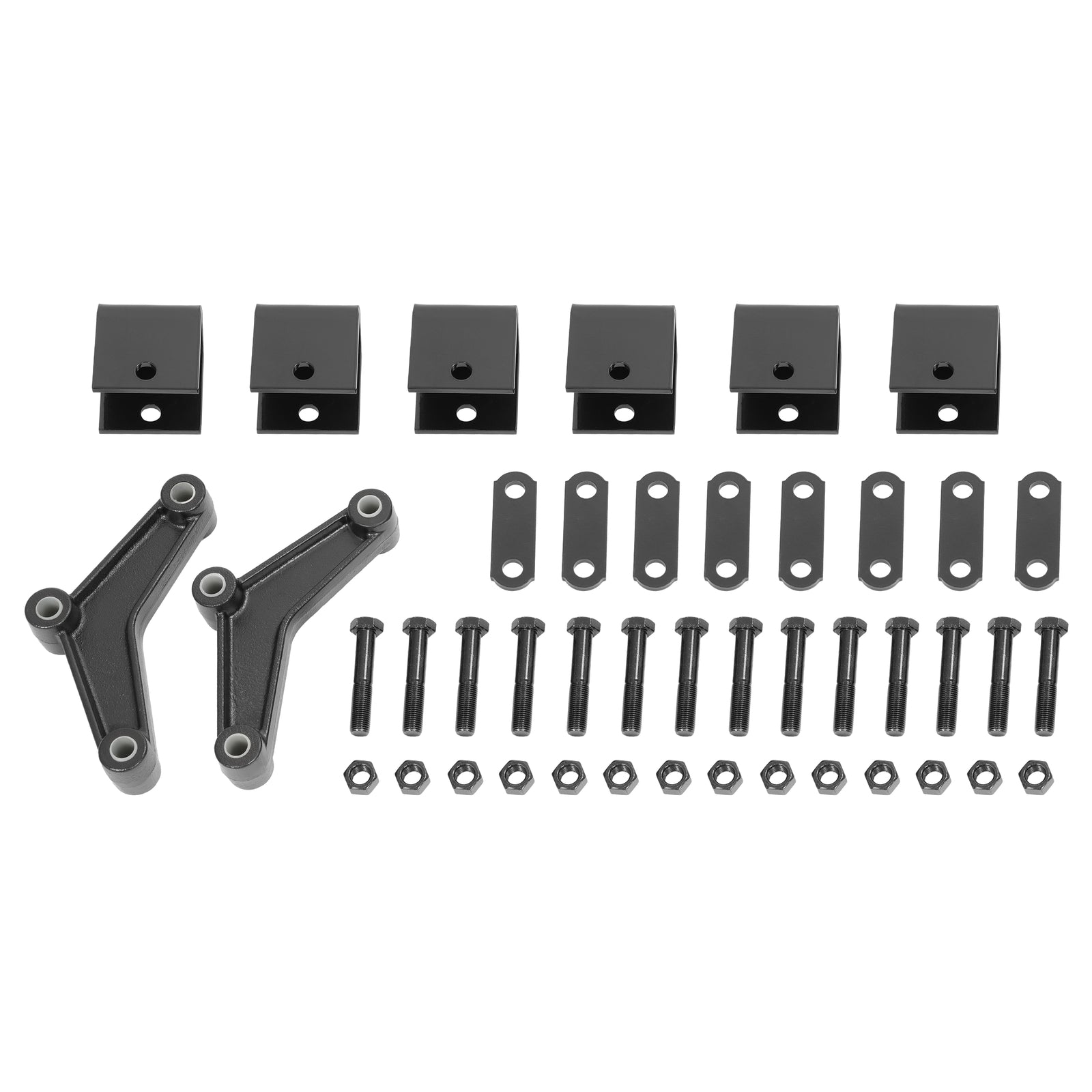 Trailer Axle Shackle Kit Powder Coated Equalizer Shackle Strap Hanger Kit