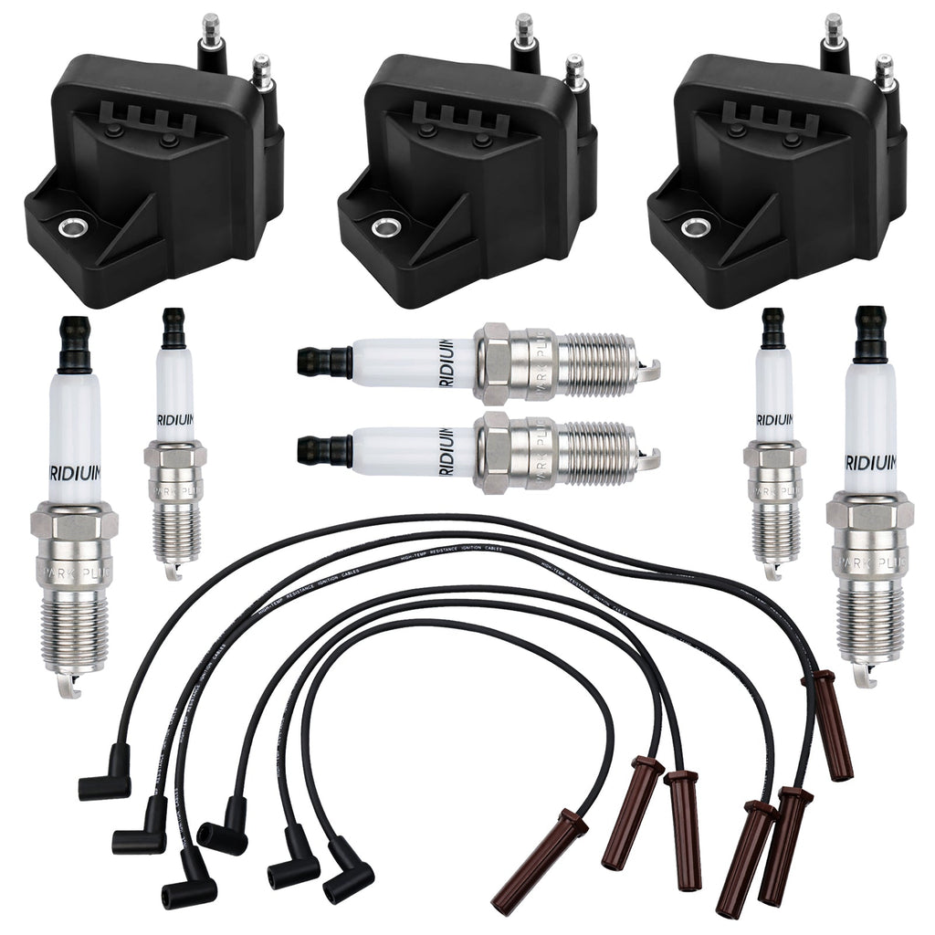 DR39 Ignition Coils Iridium Spark Plugs Wires For Chevy Impala Buick 99 09