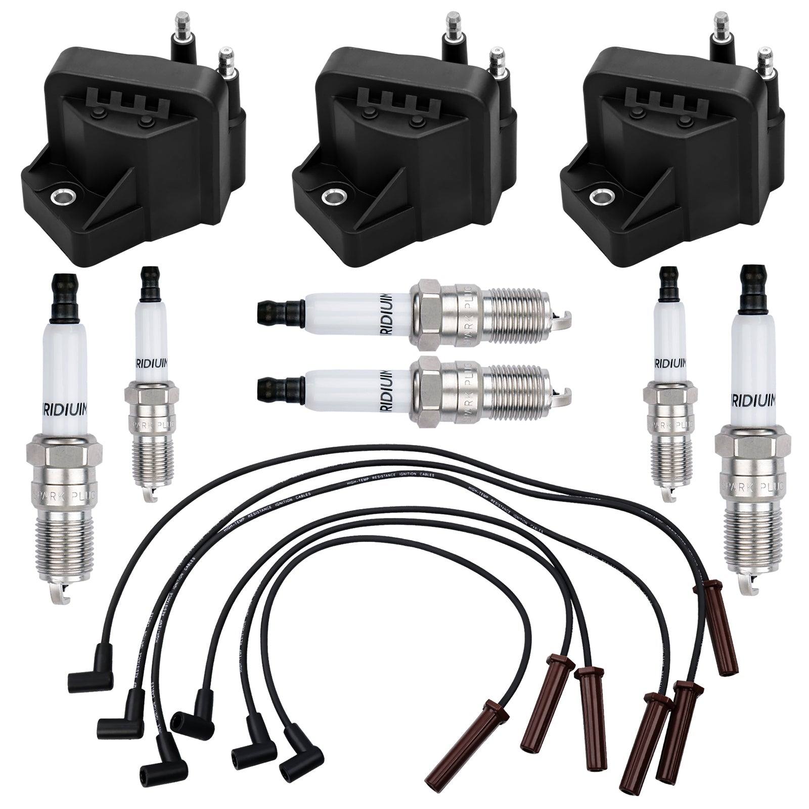 DR39 Ignition Coils Iridium Spark Plugs Wires For Chevy Impala Buick 99 09