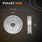 AUC10172 Lawn Mower Deck Flat Idler Pulley For John Deere Z540R ZTrak 15959