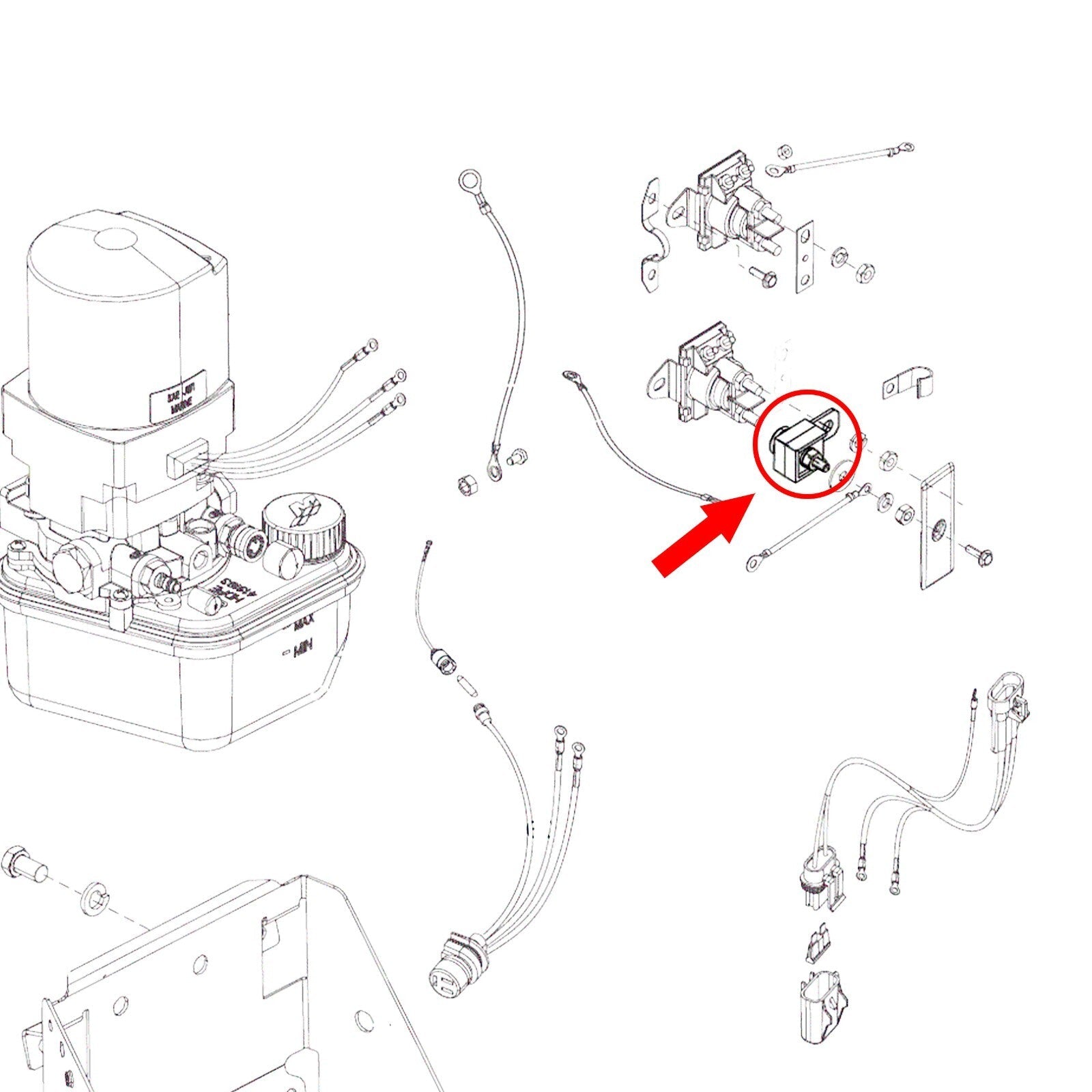 Fuse Assembly 88-79023A10 79023T10 for Mercury MerCruiser Quicksilver 110 Amp