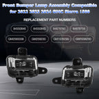 LED Fog Light Lamp w/ Switch Relay Wire Bezel Kit for 2022 2025 GMC Sierra 1500