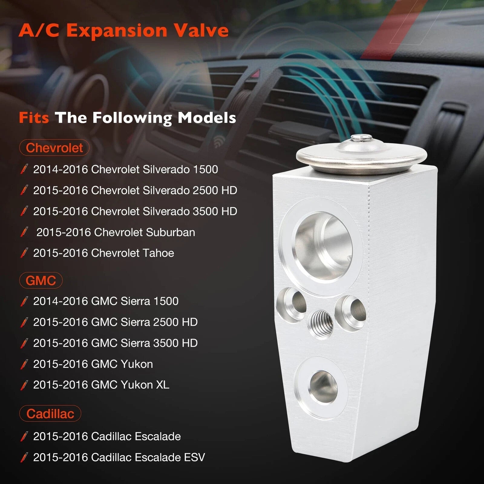 1551325 AC Expansion Valve for GMC Sierra Chevy Tahoe Silverado 1500 14 to 16