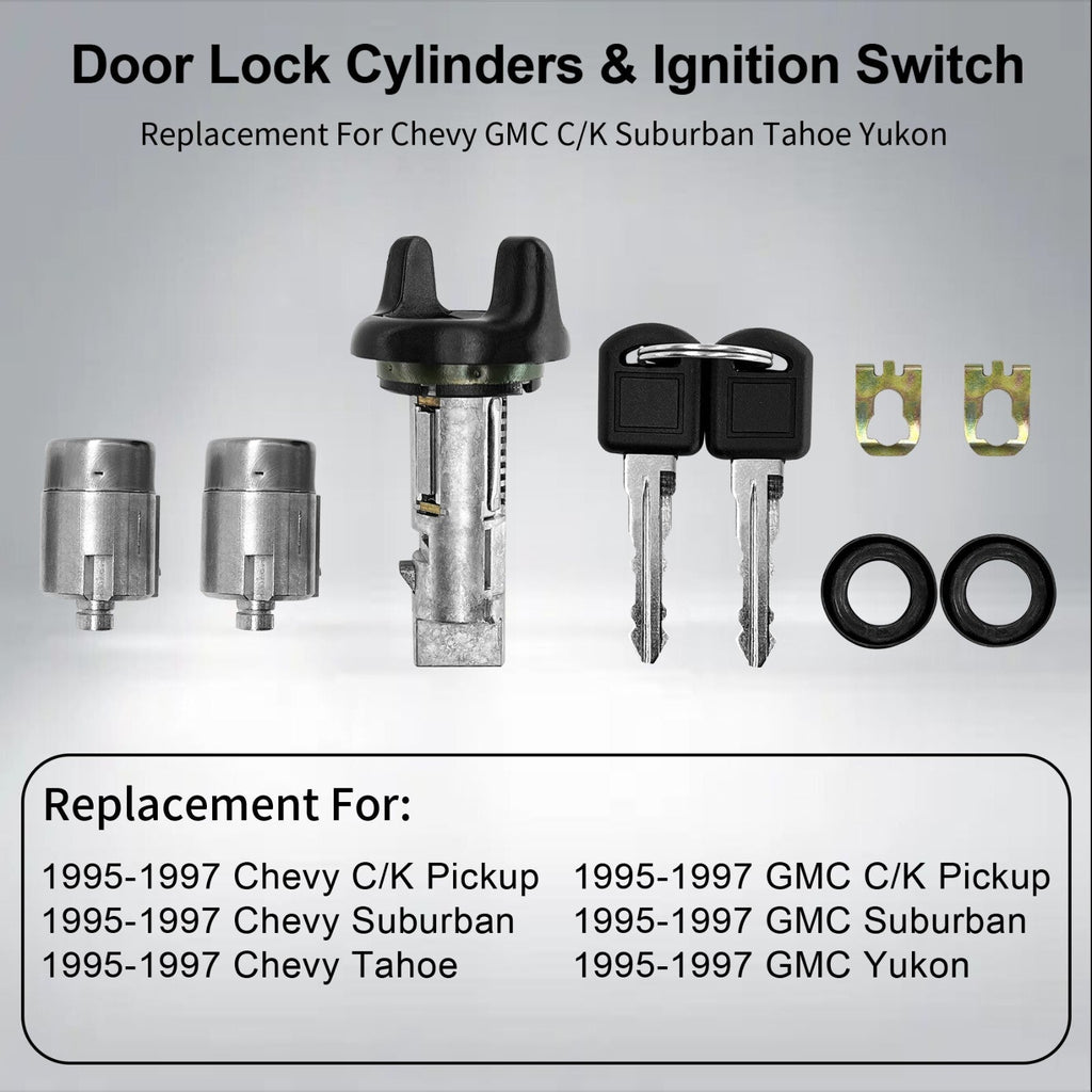 Ignition Switch Door Lock Cylinders With Keys For Chevy GMC C K Suburban