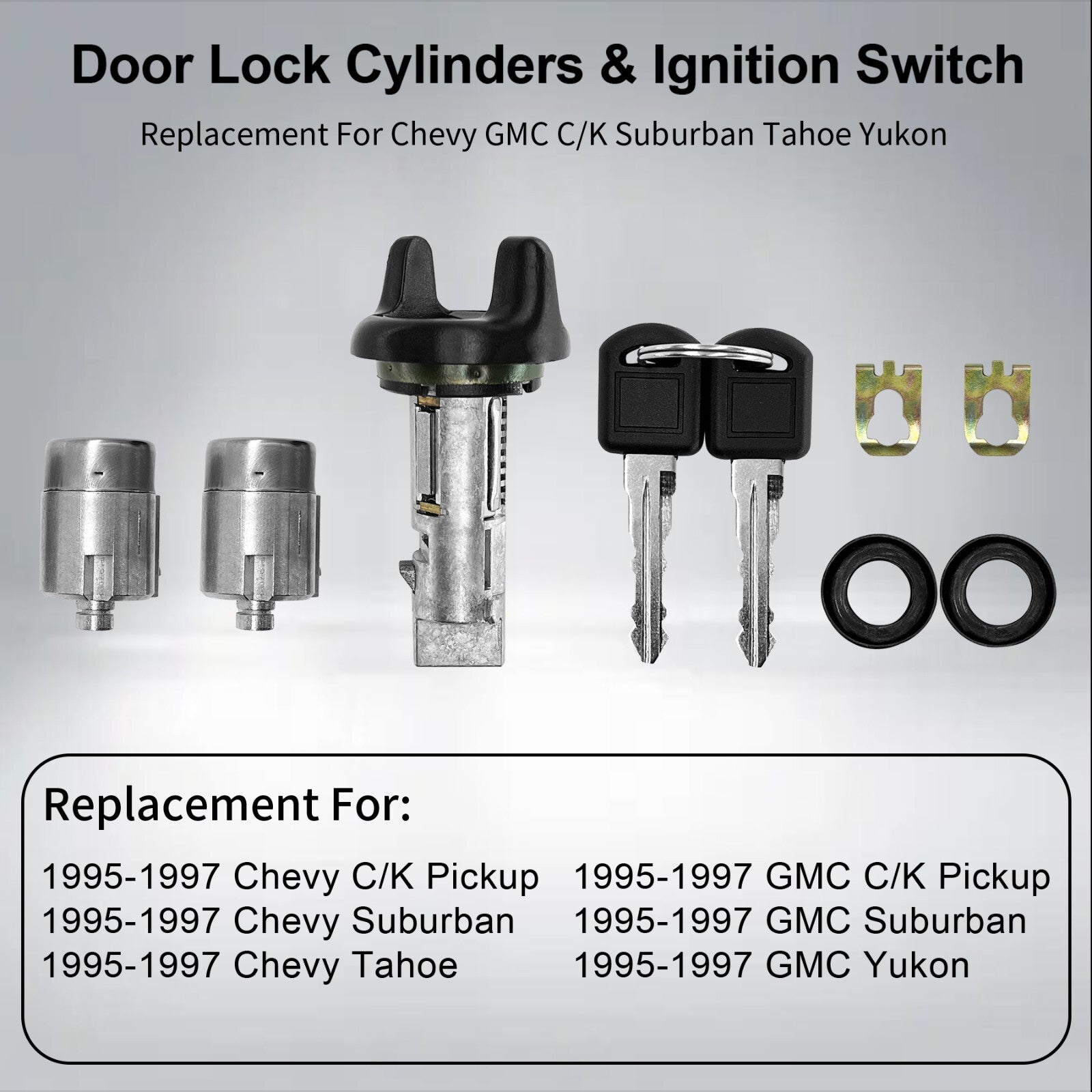 Ignition Switch Door Lock Cylinders With Keys For Chevy GMC C K Suburban
