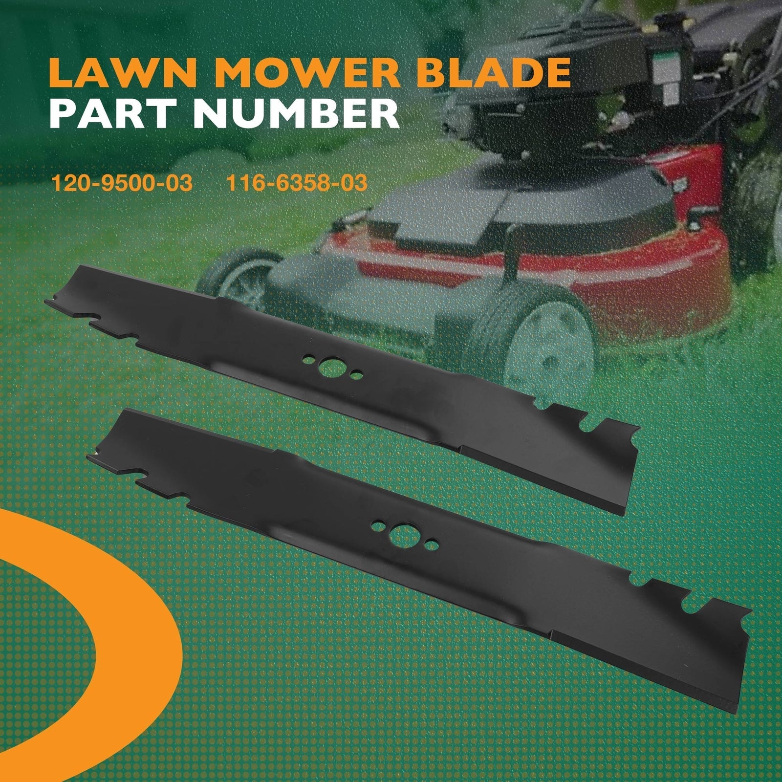 120 9500 03 Mower Mulching Blades For Toro Exmark ECKA30 22205TE 20120 4 Pack