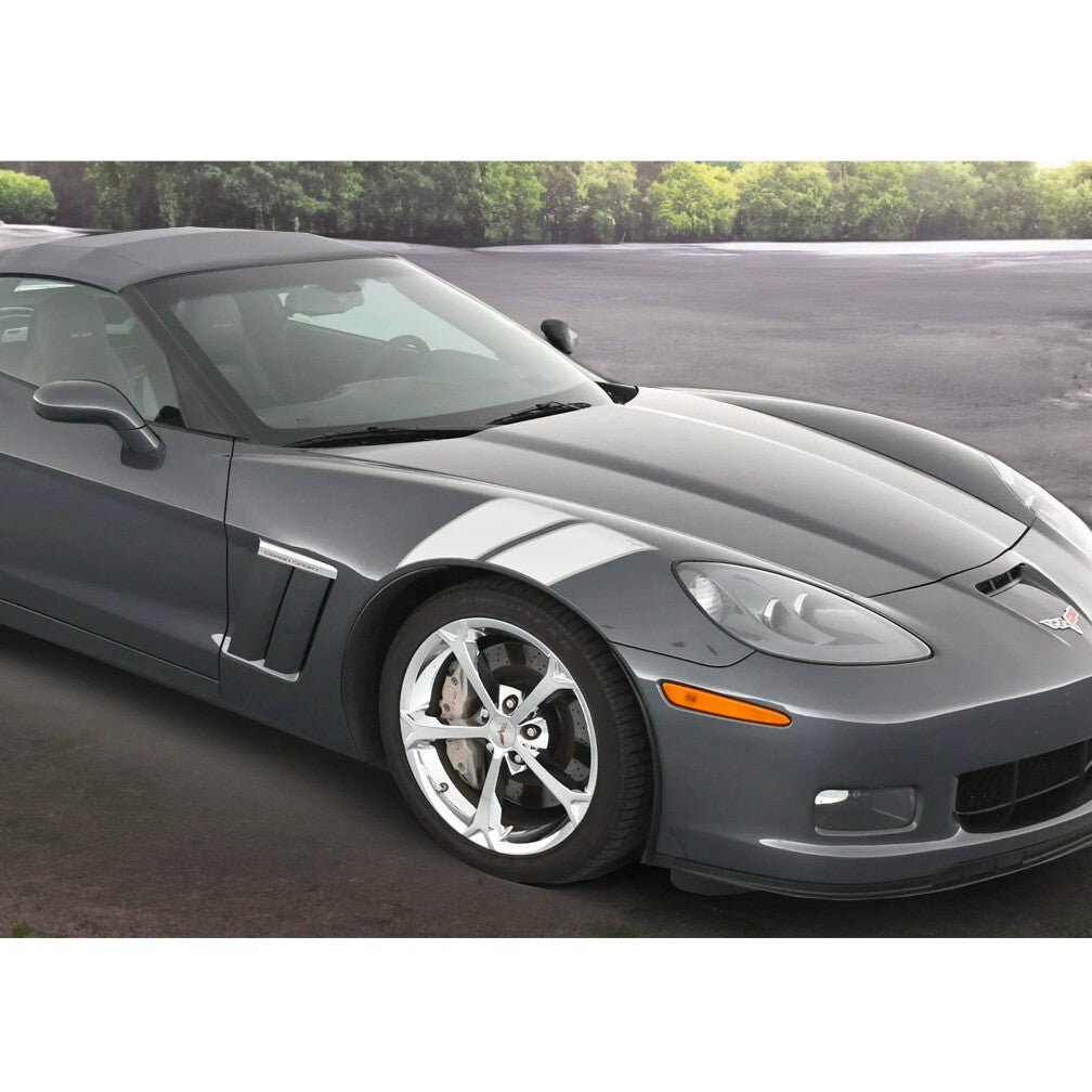 4 Inch Fender Hash Mark Stripe Decal Graphic Kit for Chevy Corvette C5 C6