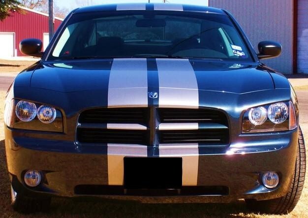 10 Inch Vinyl Rally Stripes Racing Stripe Kit Hood Trunk Roof for Dodge Charger