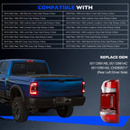 LED Reverse Brake Turn Signal Tail Lights for Dodge Ram 1500 2019 2024 2X