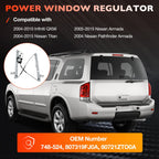 Front Driver Side Power Window Regulator with Motor for Nissan Titan 2004to2015
