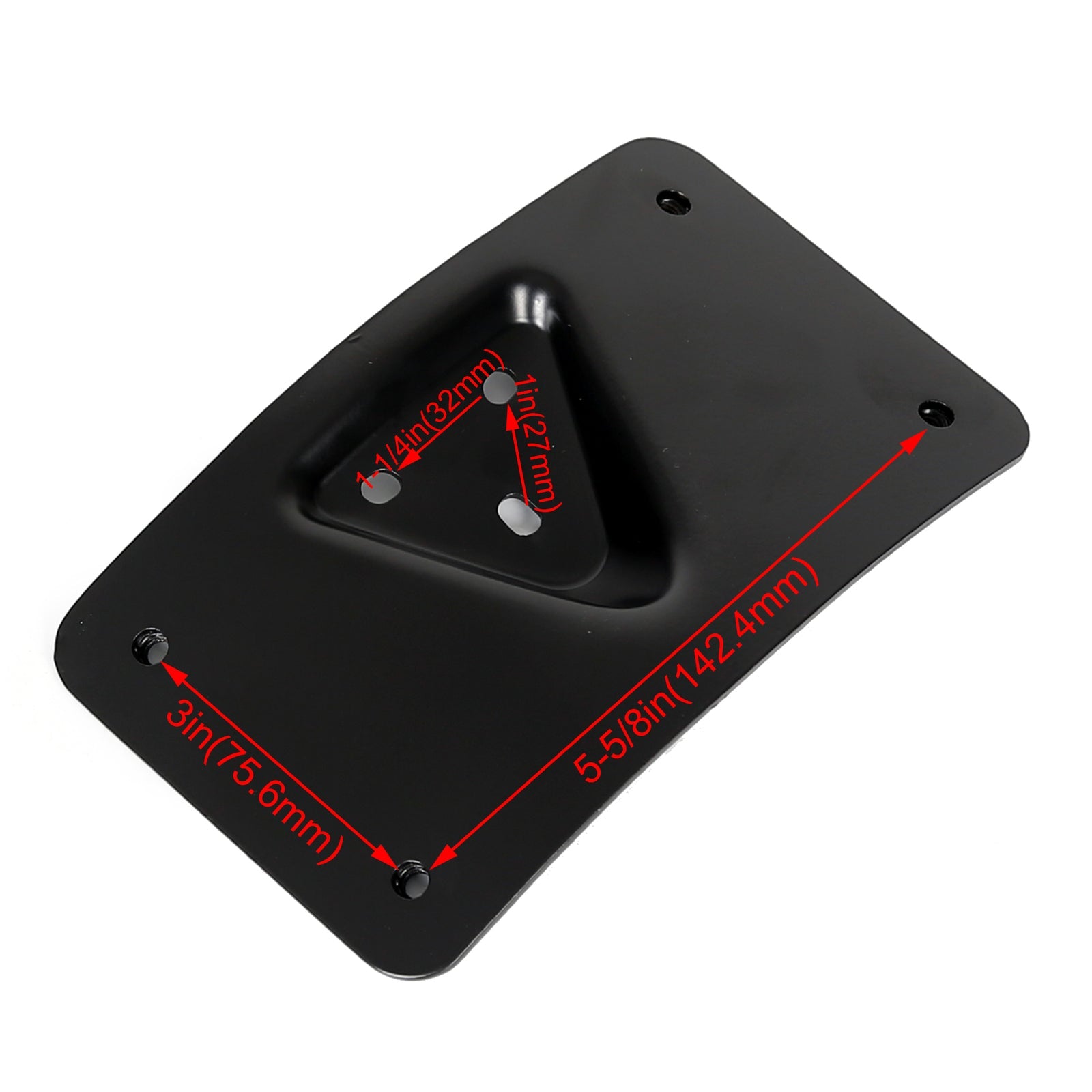 Curved Laydown License Plate Mount Bracket Frame For Harley Softail Dyna Steel