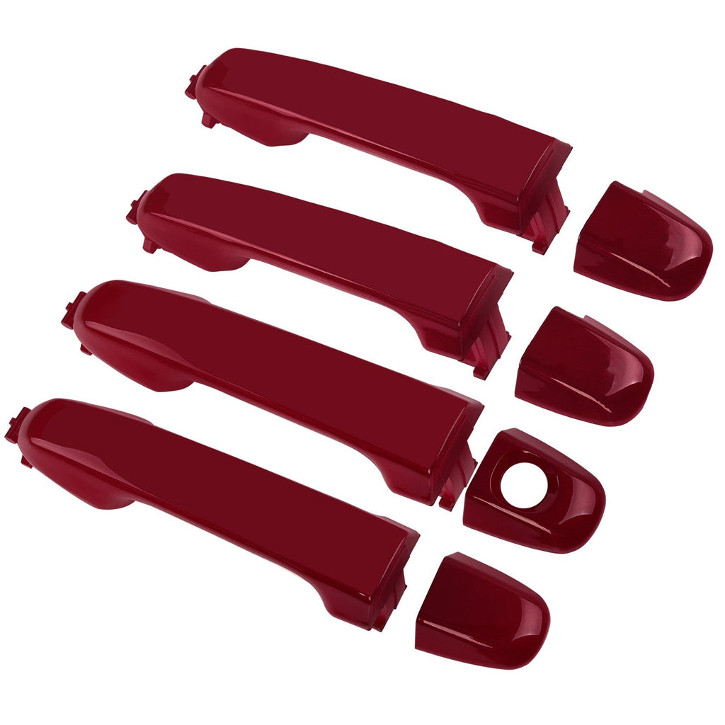 Exterior Door Handles Front Rear Kit for Toyota Camry 2012 2017 Red 4 Piece
