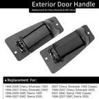 Metal Exterior Door Handles Rear Left Right for Chevy GMC Sierra 1999 2007
