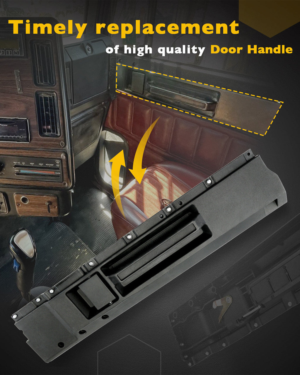 761 5210 Interior Passenger Side Door Handle for Freightliner FLD Classic 88 12