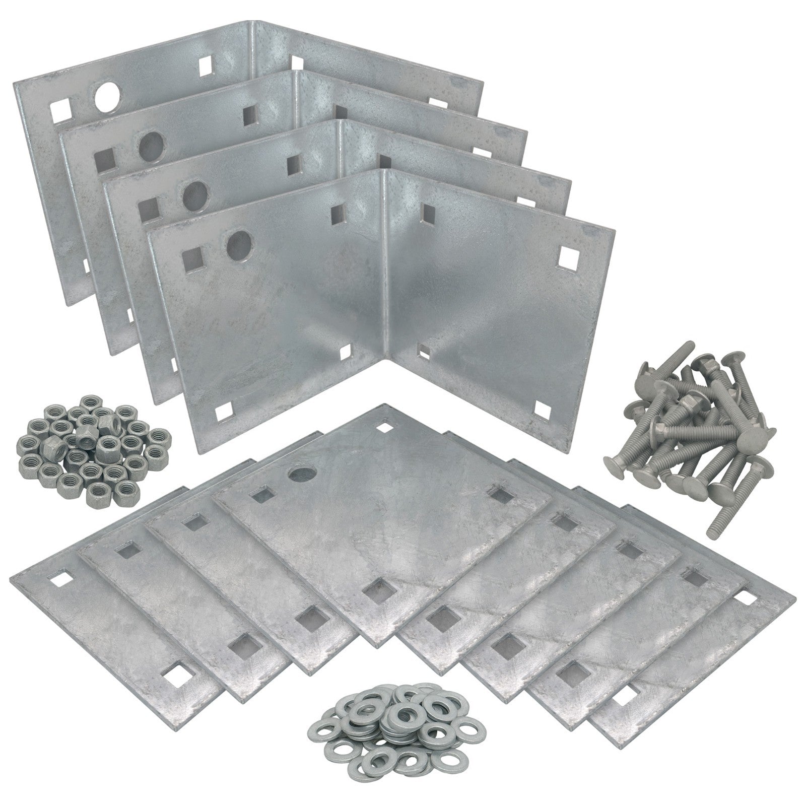 Stationary Floating Dock Inside Corner Kit 4 Inside Corners 8 Backer Plates