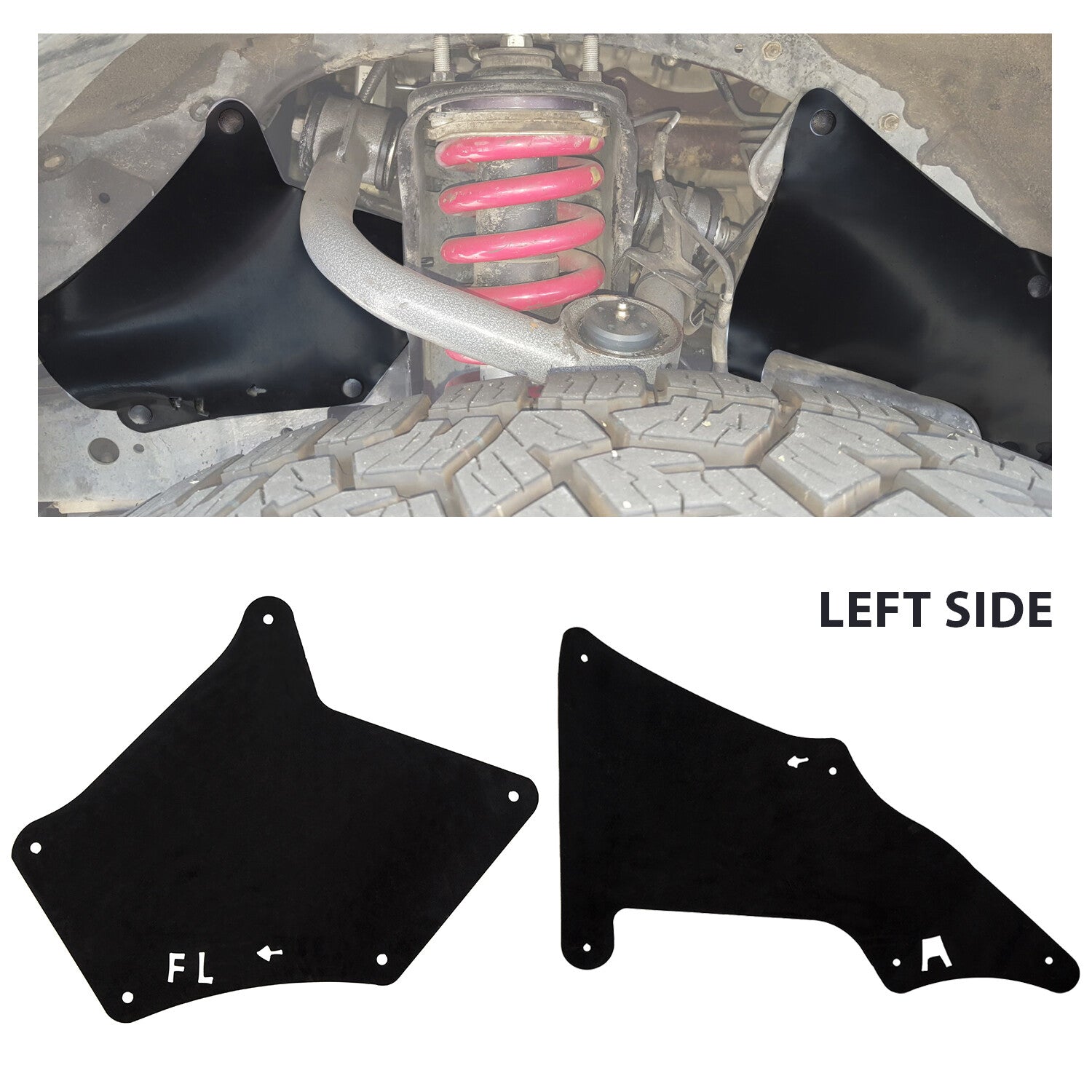 4PCS Splash Guards Fender Liners for Toyota 4Runner Lexus GX 470 2003-2022